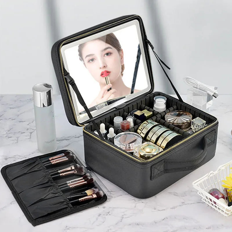 LED Makeup Bag with Mirror