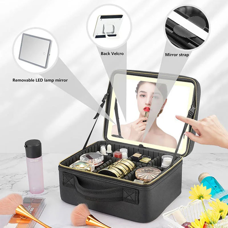 LED Makeup Bag with Mirror