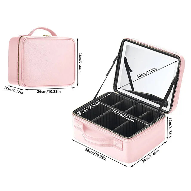 LED Makeup Bag with Mirror